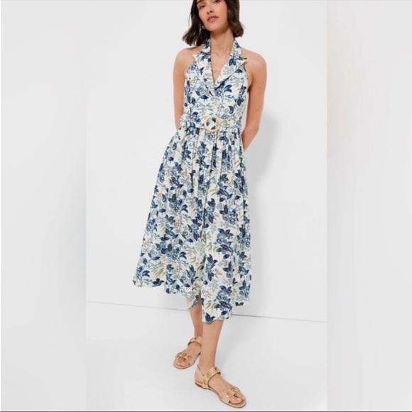 Tuckernuck Dresses & Skirts - Tuckernuck Larkspur Blue and White Floral Chintz Maxi Dress Size 10 NWT
